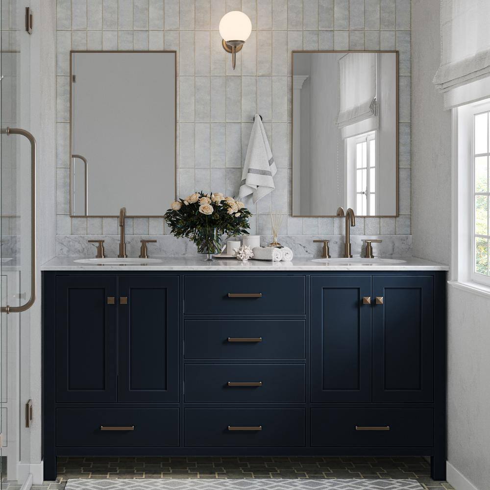 ARIEL Cambridge 67 in.W x 22 in.D x 36 in.H Double Bath Vanity in ...