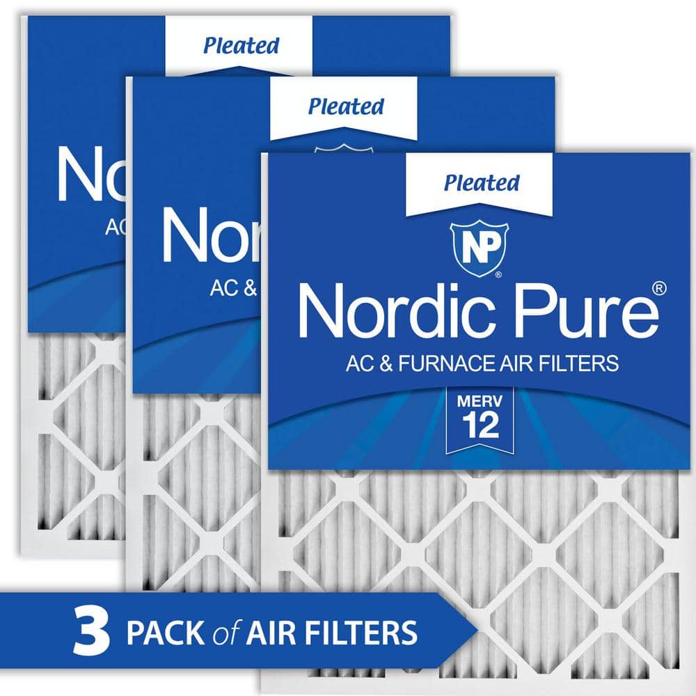 3 Piece 3 Pack 14 x 24 x 1 3 Pack 14 x 24 x 1 Nordic Pure 14x24x1 MERV 8 Pleated Plus Carbon AC Furnace Air Filters 