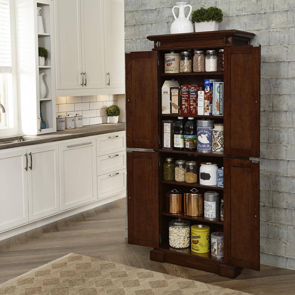 Americana Cherry Wood Pantry with Adjustable Shelving