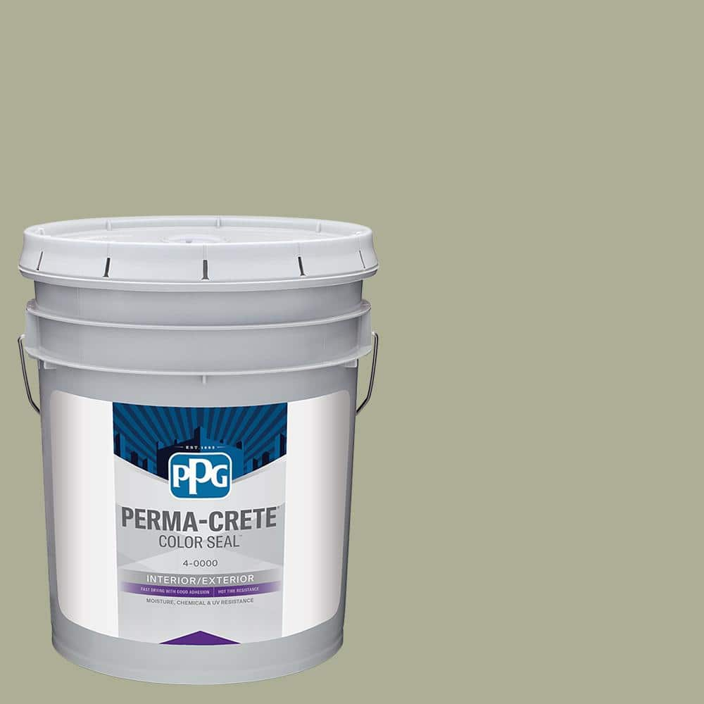 Perma-Crete Color Seal 5 Gal. PPG1125-4 Olive Sprig Satin Interior ...