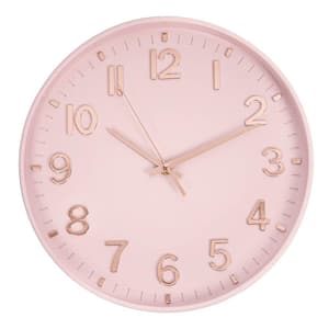 12 in. Modern Quartz Wall Clock-Pink