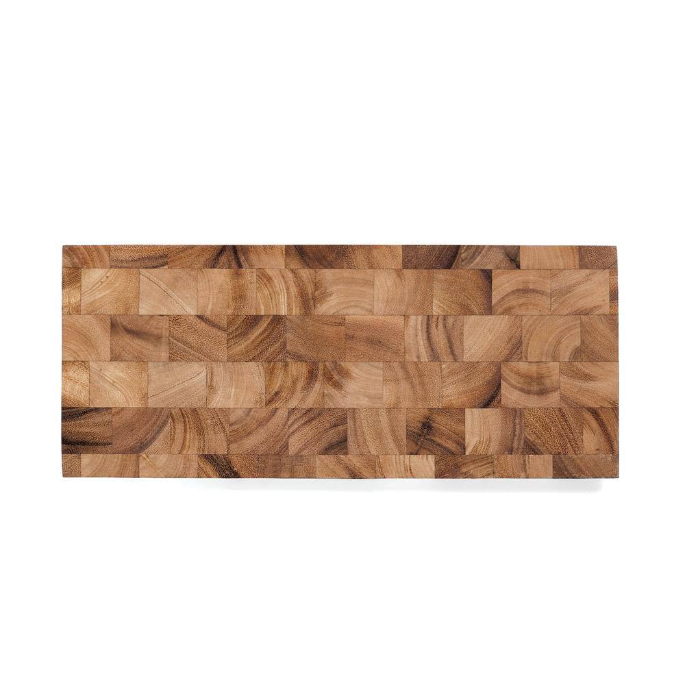 Acacia Wood Rectangular End Grain Cheese and Charcuterie Board
