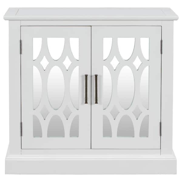 Tileon 29.5 in. W x 13.8 in. D x 27.5 in. H in White MDF Ready to Assemble Kitchen Cabinet with Solid Wood Frame & top & Legs