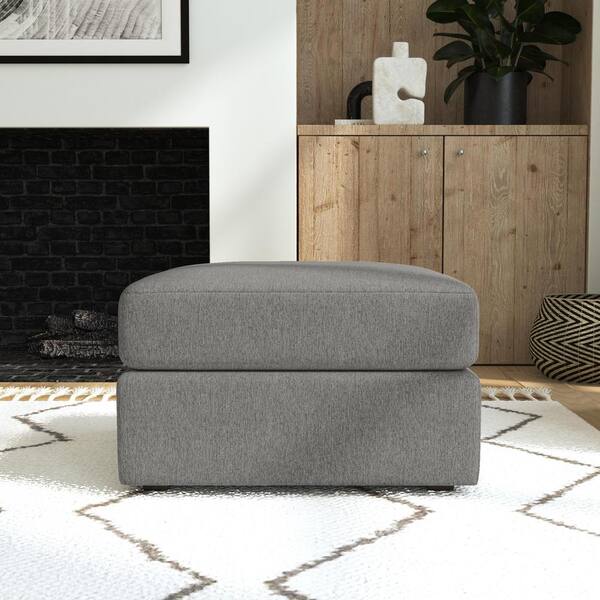 FLEXSTEEL Flex Pebble Dark Gray Live Smart Polyester Performance Fabric  Square 31 in. Storage Ottoman 9022092S31302 - The Home Depot