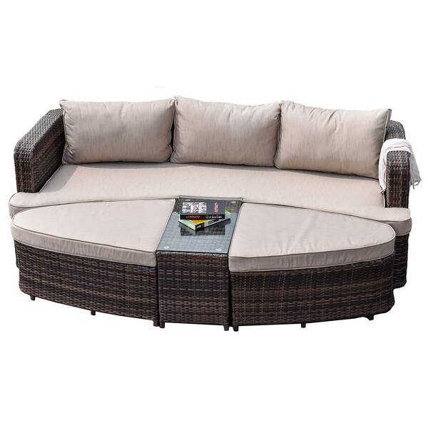 Outdoor Chaise Lounge Bed Off 60, W Unlimited Outdoor Furniture Patio Chaise Lounge Sunbed And Canopy