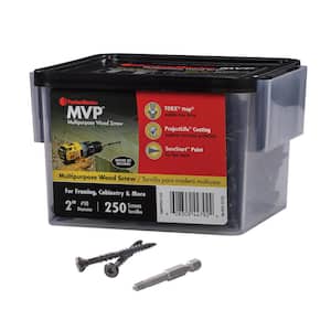 #10 x 2 in. Torx TTAP Drive Suresink Flat Head MVP Multi-Purpose Wood Screw (250-Pack)