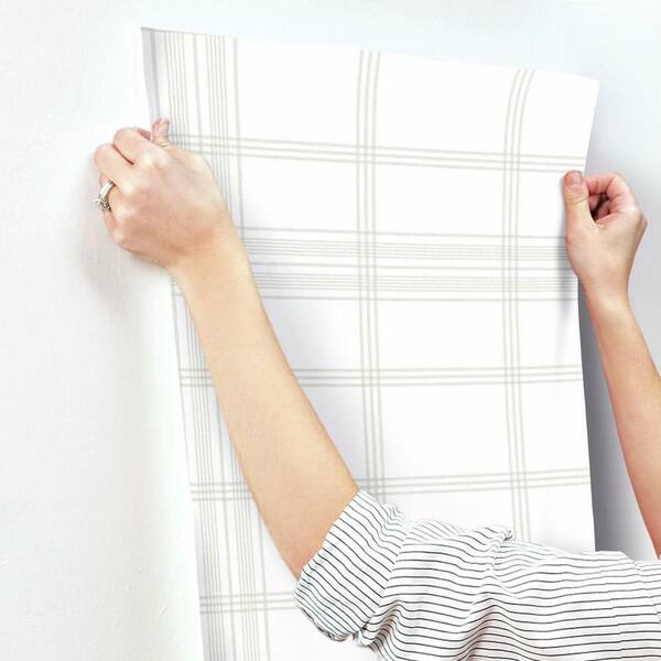 York Wallcoverings 56 sq. ft. Charter Plaid Wallpaper CV4466