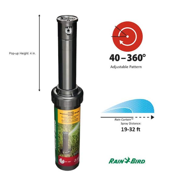 32SA 4 in. Pop-Up Gear-Drive Rotor Sprinkler, 40-360 Degree Pattern, Adjustable 19-32 ft.