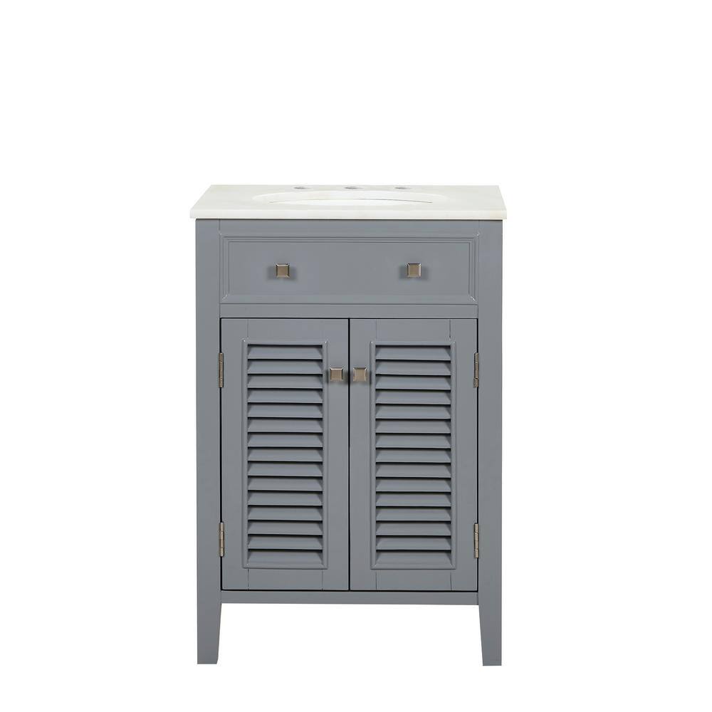 Timeless Home 24 In W X 21 In D X 35 In H Single Bathroom Vanity In   Bathroom Vanities With Tops Th20824grey 64 1000 