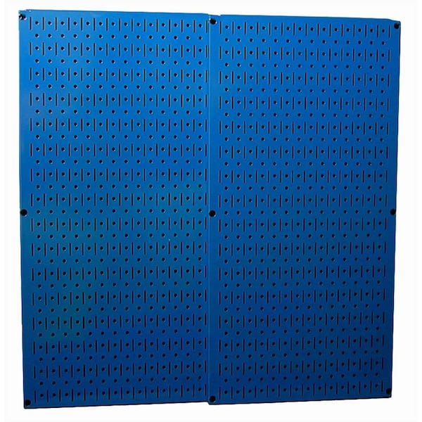 Wall Control 32 in. x 32 in. Overall Size Blue Metal Pegboard Pack with Two 32 in. x 16 in. Pegboards