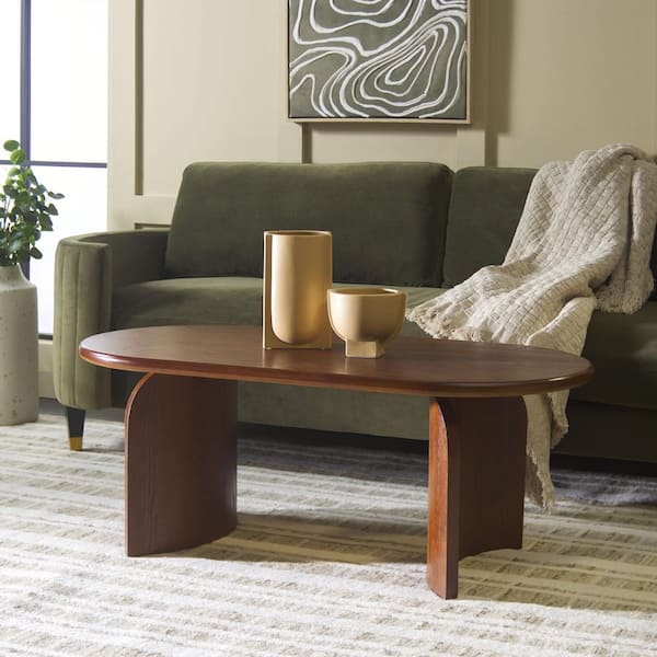 Chakun 47.3 in. Walnut Rectangle Wood Coffee Table