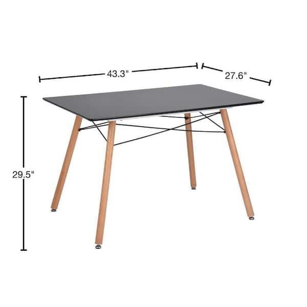 Homy Casa Rookie 31.5 in. White Square Manuefactured Wood Table Top Solid  Beech Wood Legs Dining Table ROOKIE SQUARE TABLE WHITE - The Home Depot