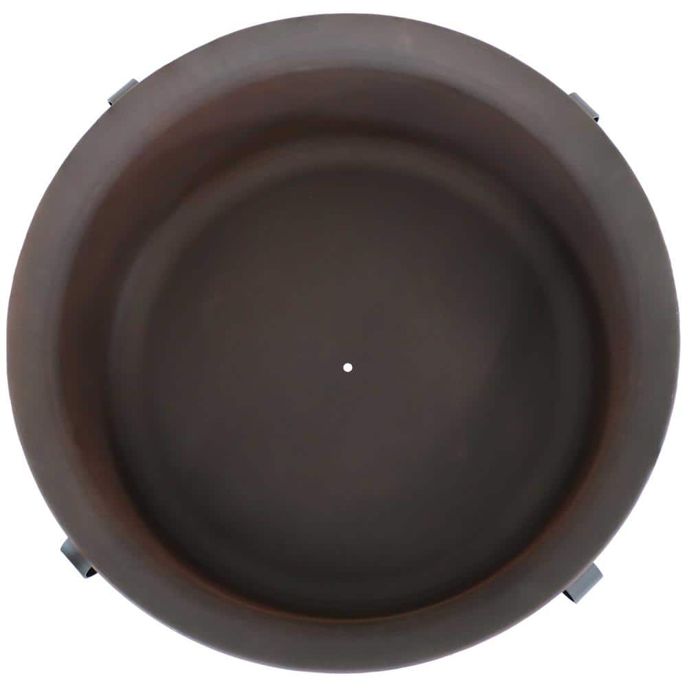 Bronze Cauldron 29-Inch Wood-Burning Fire Pit with Spark Screen