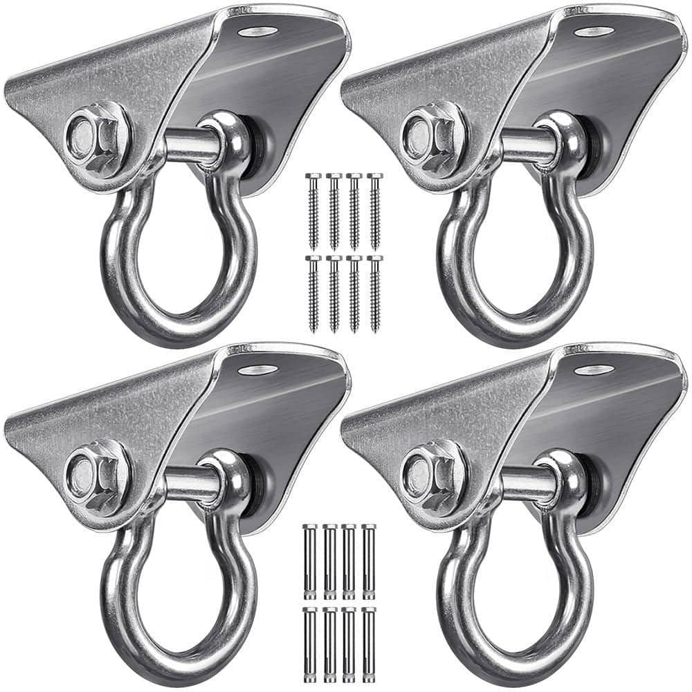 Augbeer 1000 lb. Capacity Stainless Steel 180 Swing Hooks for