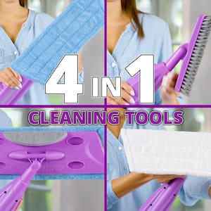 Click n Clean Multi-Surface Microfiber Spray Mop with 32 oz. Everyday Tile and Grout Cleaner