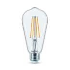 60-Watt Equivalent ST19 Dimmable Indoor/Outdoor Vintage Glass Edison LED Light Bulb Daylight (5000K)