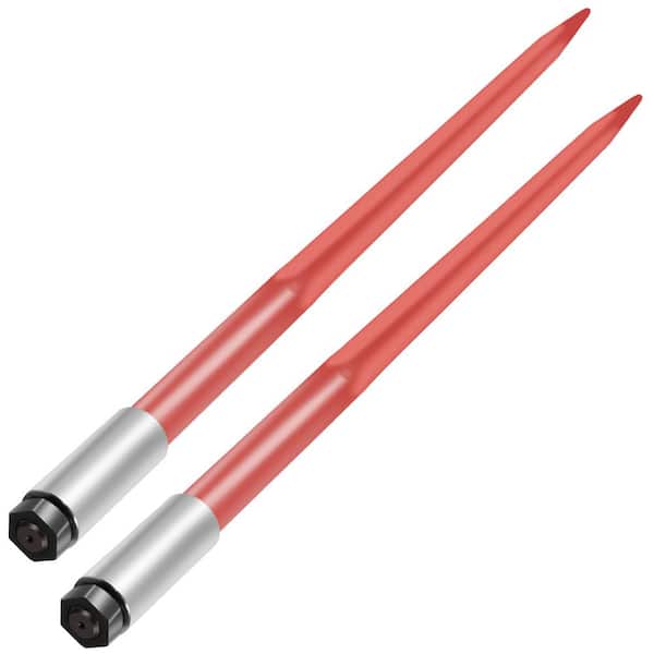 43 in. Hay Spear 3000 lbs. Capacity Quick Attach Square Bale Forks Garden Fork 1 3/4 in. Bale Spears