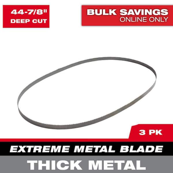 44-7/8 in. 8/10 TPI Metal Deep Cut Extreme High Speed Steel Band Saw Blade (3-Pack) For M18 FUEL/Corded