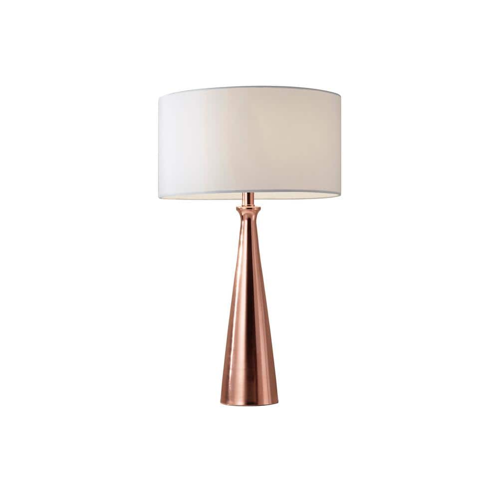 Adesso Linda 215 In Copper Table Lamp 1517 20 The Home Depot