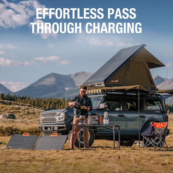 Jackery SolarSaga 80-Watt Portable Solar Panel Pared with Explorer