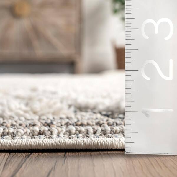 nuLOOM Rebecca High Low Textured Shaggy Gray 4 ft. x 6 ft nuLOOM Rebecca High Low Textured Shaggy Gray 4 ft. x 6 ft