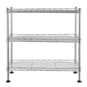 Silver 3-Tier Kitchen Cart