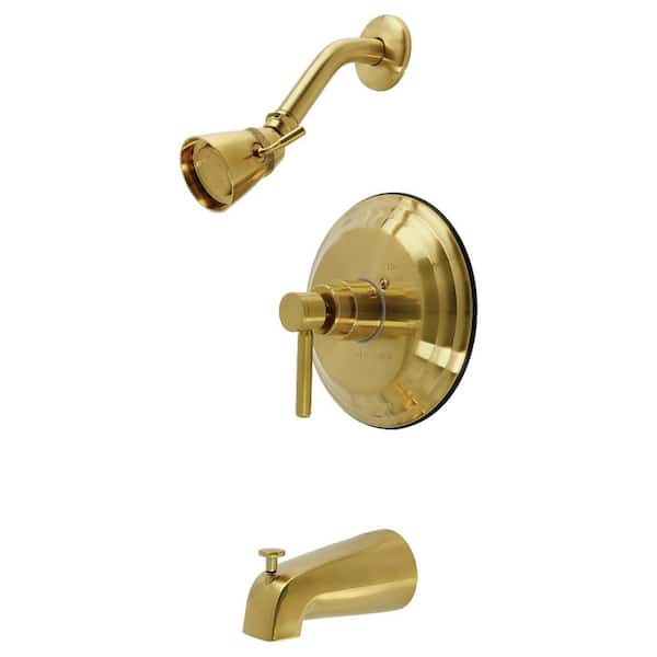 Concord 1-Handle Tub and Shower Faucet in Brushed Brass