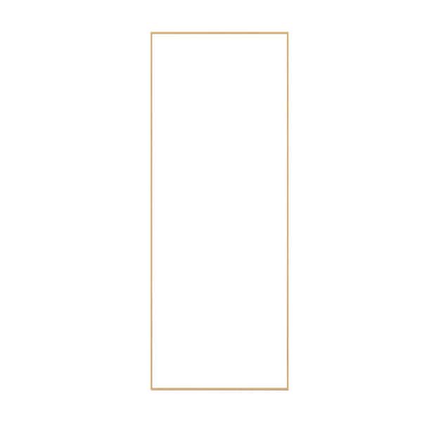 Unbranded 24 in. W x 71 in. H Rectangular Aluminum Framed Wall Mount or Floor Standing Decorative Bathroom Vanity Mirror Gold