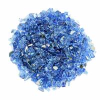 10 lbs. Bag Reflective Fire Pit Fire Glass in Cobalt Blue