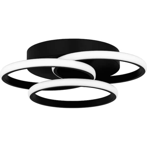 Quoizel Moonan 16 in. Matte Black Integrated LED Flush Mount