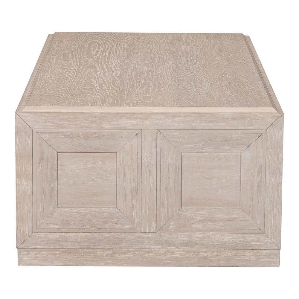 Tawny Brown Rectangular Wood Coffee Table with Storage
