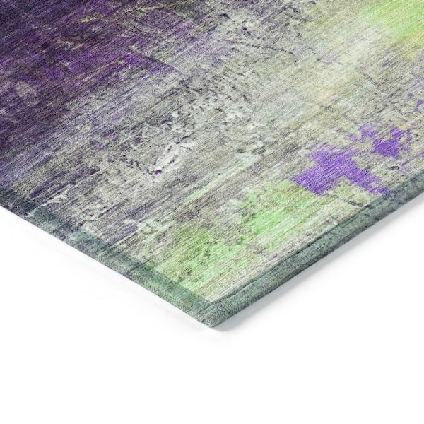 Chantille Machine Washable Indoor/Outdoor Abstract ACN2016 Purple 1 ft. 8 in. x 2 ft. 6 in. Accent Rug