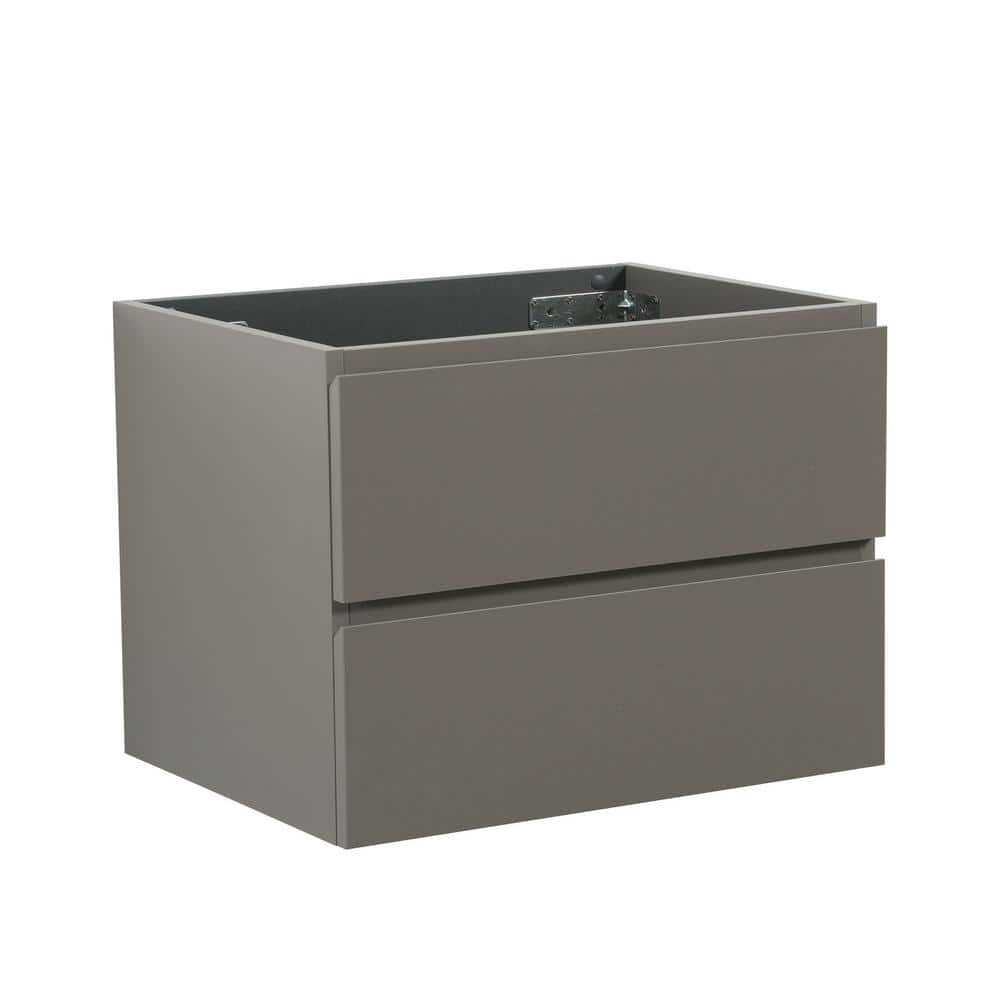 30-Inch Gray MDF Floating Bathroom Vanity with Soft Close Drawers