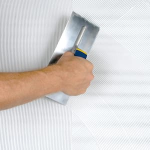 11 in. x 4-1/2 in. Stainless Steel Blade for Dry Wall, Mosaic, Engineered Wood and Cove Base V-Notched Flooring Trowel