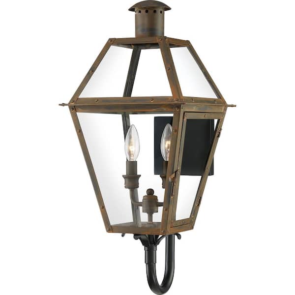 Home Decorators Collection 20.25 in. French Quarter Gas Style 2-Light  Outdoor Wall Lantern Sconce JLW1612A-3 - The Home Depot