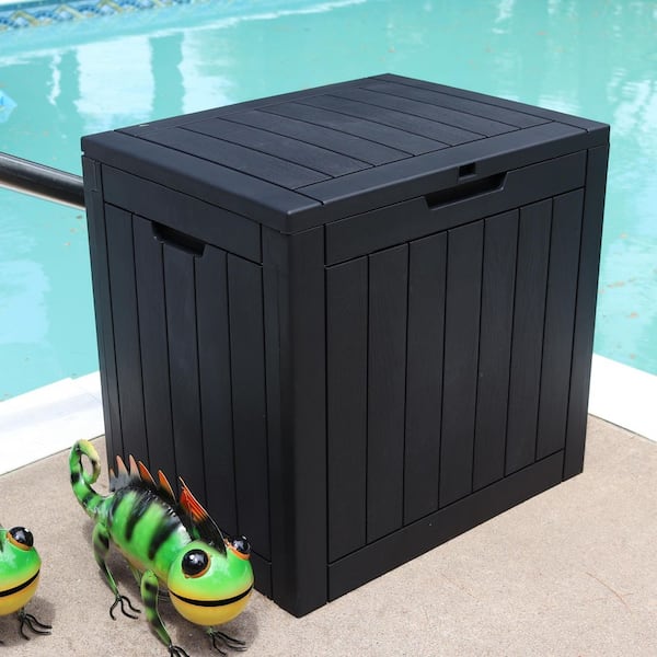 Sunnydaze 32 Gal. Faux Wood Grain Phantom Gray Outdoor