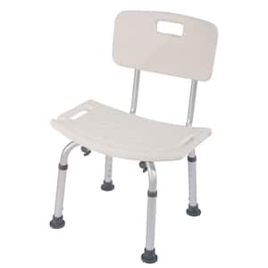 Drive Medical Grey Bathroom Safety Shower Tub Bench Chair with Back  RTL12202KDR - The Home Depot