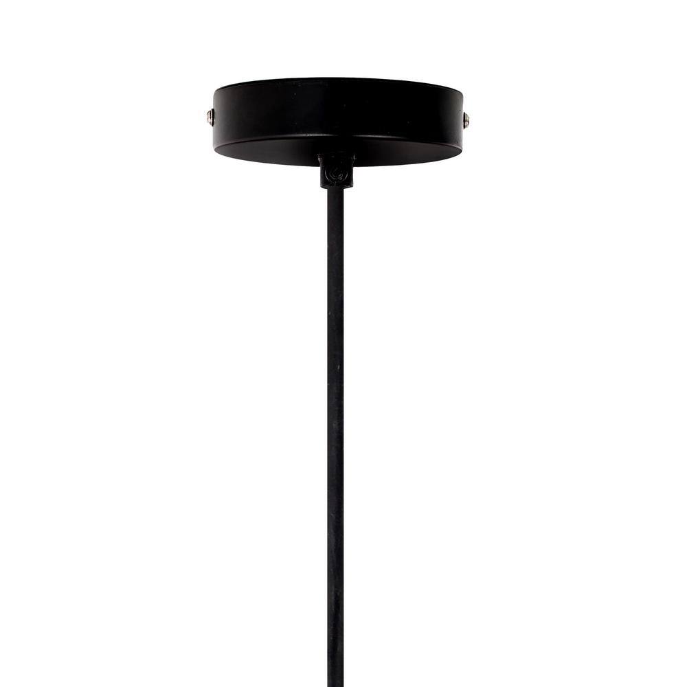 Tiered Natural and Black Jute Drum Pendant Light