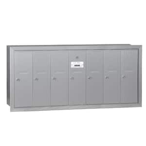Aluminum Recessed-Mounted USPS Access Vertical Mailbox with 7 Door
