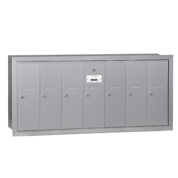 Aluminum Recessed-Mounted USPS Access Vertical Mailbox with 7 Door