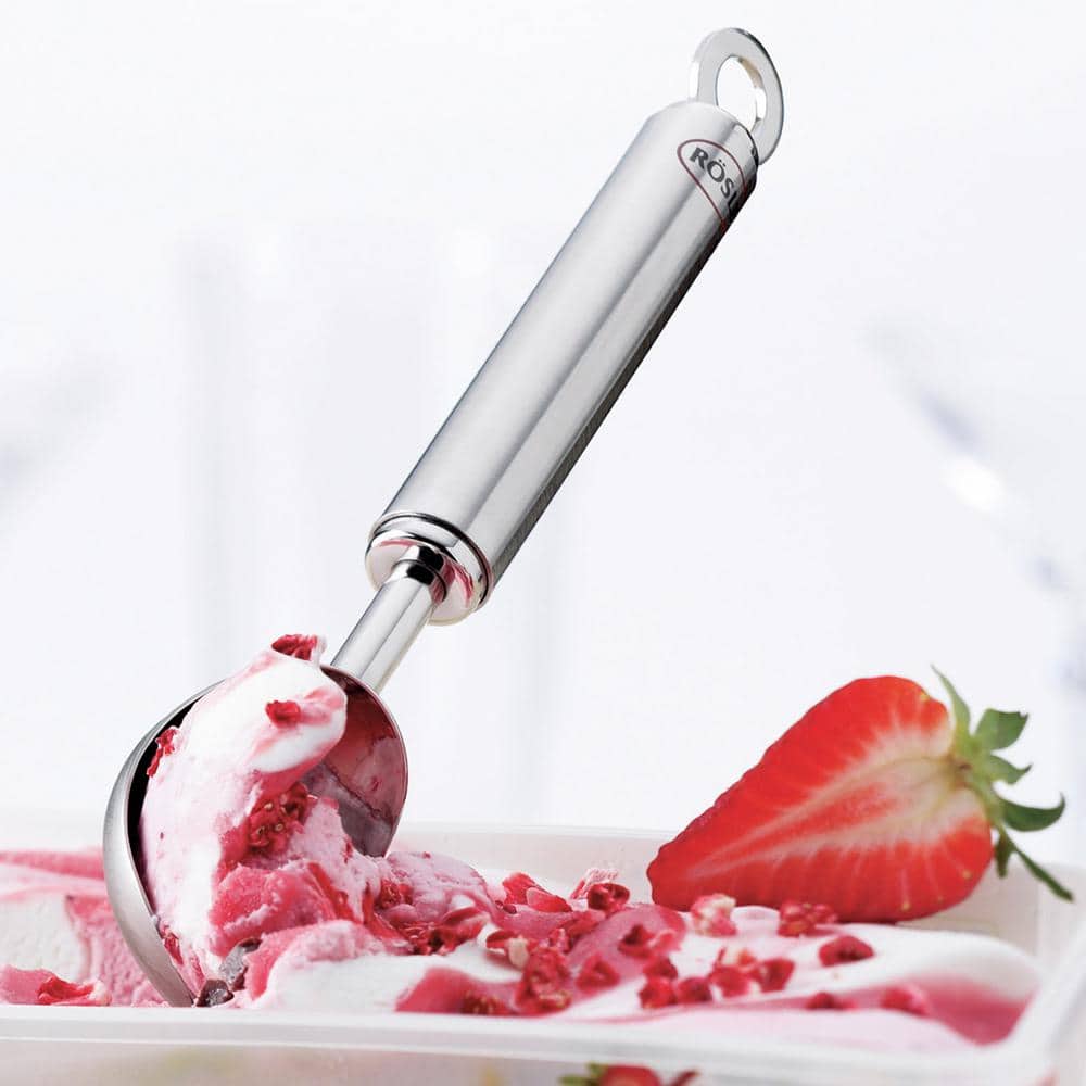 8.1-Inch Silver Stainless Steel Ice Cream Scoop