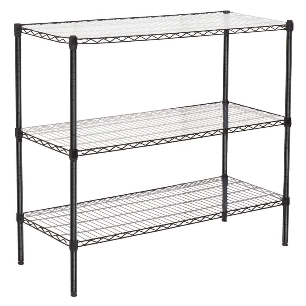 Queenly 2-Piece 3-Tier Steel Storage Shelving in Black (47 in. W x 17 in. D x 94 in. H) price history on PriceWatchPro