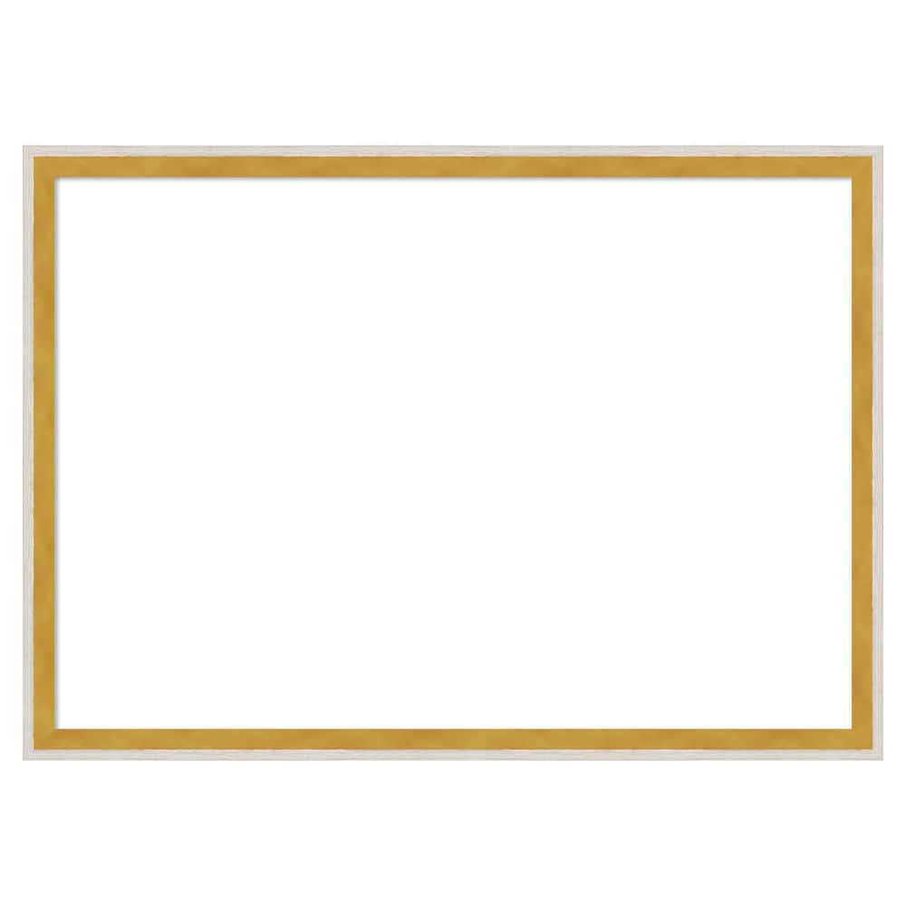 Paige White Gold 21 in. x 15 in. Wood Framed Dry Erase Magnetic Memo Board