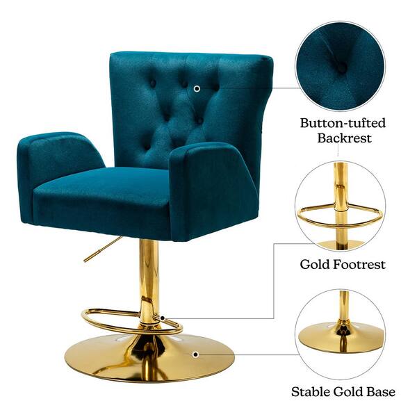 Teal swivel online bar stools