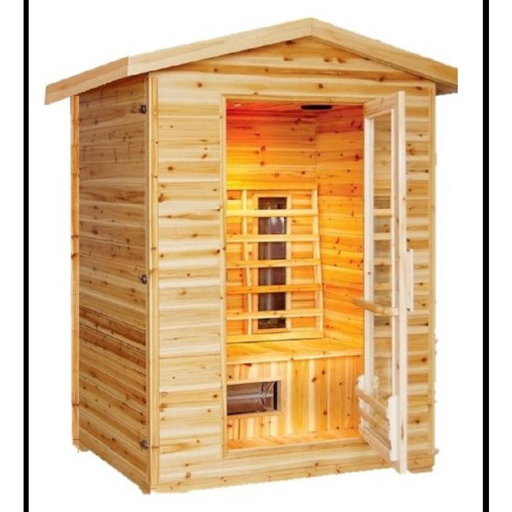 SUNRAY SAUNAS Burlington 2Person Outdoor Infrared Sauna HL200D The