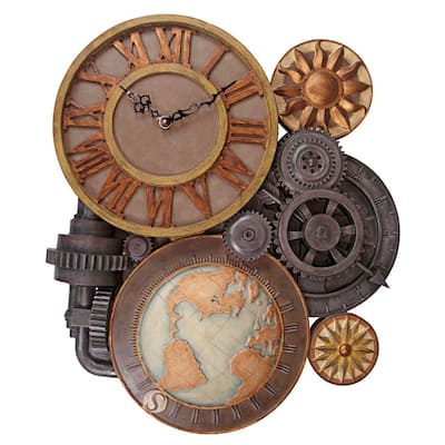 25 in. x 21.5 in. Gears of Time Large Scale Wall Clock