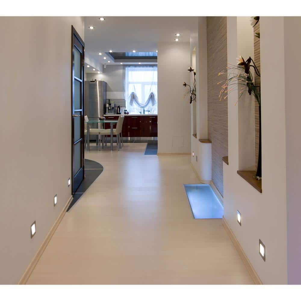 Sleek Square LED Step Light for Indoor/Outdoor, Black Finish