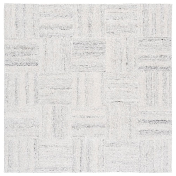 SAFAVIEH Pine 6 ft. x 6 ft. Ivory/Gray square Area Rug