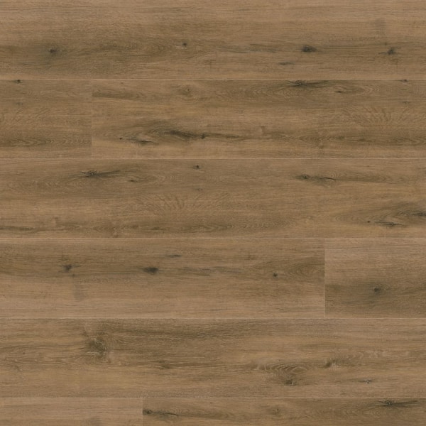 Beck Brown 22 MIL x 9 in. W x 48 in. L Warm Brown Oak Waterproof Vinyl Flooring with Click Lock (20.96 sq. ft./Case)