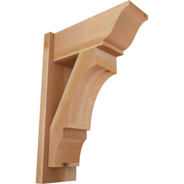 Ekena Millwork 8 in. x 26 in. x 18 in. Western Red Cedar Balboa Traditional Smooth Outlooker